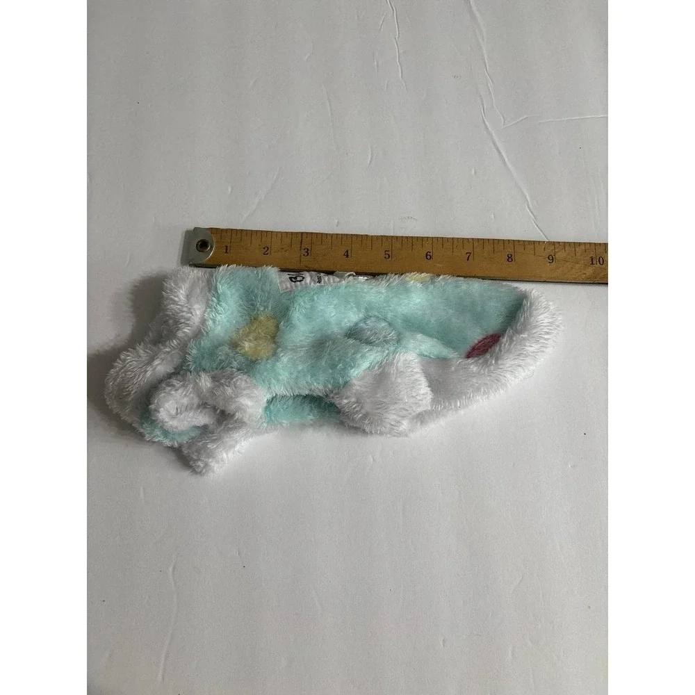 Dog Blue Fuzzy Heart Shirt (XXS) Tea Cup Size
